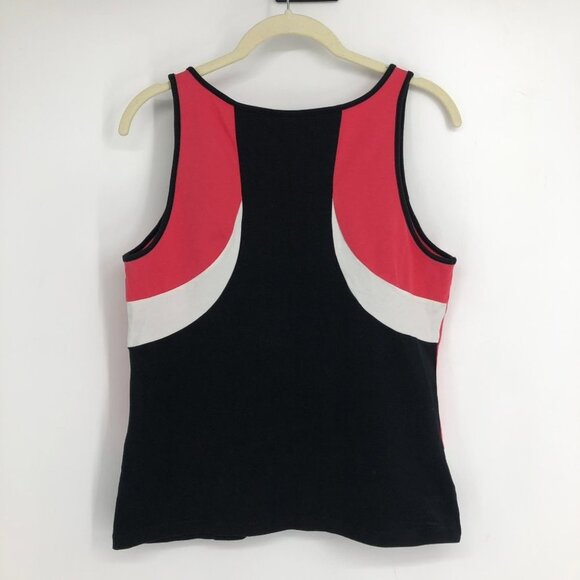 Reitman's Black, Red & White Round neck Athletic Muscle Tank Top size M Petite - Picture 6 of 12